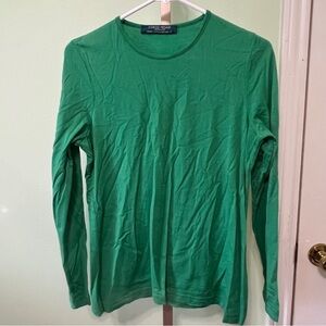 Koko Road long sleeve crew neck wool t shirt Green NZ 14